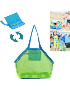Bolsa de Playa Plegable Septo Grande Malla Azul 0.06 kg 2