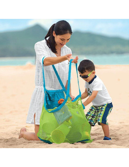 Bolsa de Playa Plegable Septo Grande Malla Azul 0.06 kg