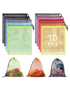 Bolsa de Malla WSBArt 10pcs 33x38cm Multicolor con Cordón