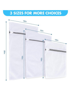 Bolsas de Malla para Ropa Delicada VUEKYN - 3 Tamaños 2