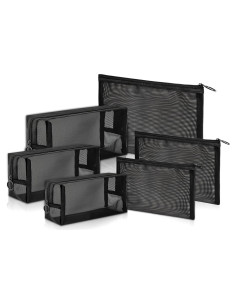 Bolsa de Cosméticos de Malla Unoutur 6 Piezas 20x7.6x12.7cm