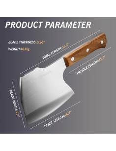 Cuchillo de Carnicero Forgyronis 16 cm Forjado a Mano 2
