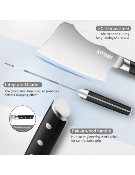 Cuchillo de Carnicería Kitory 17,78 cm Acero Inoxidable