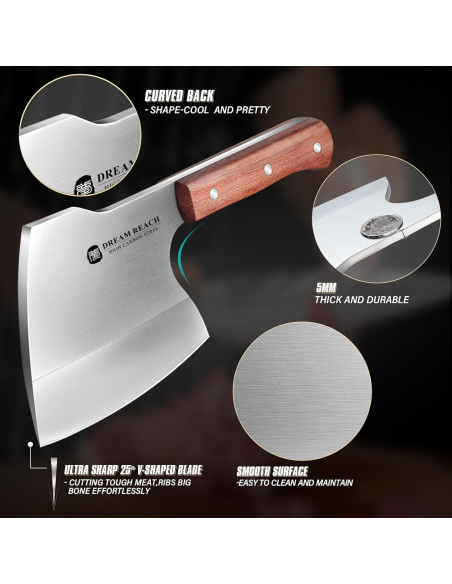 Cuchillo de Carnicero Dream Reach 29 cm Acero Inoxidable