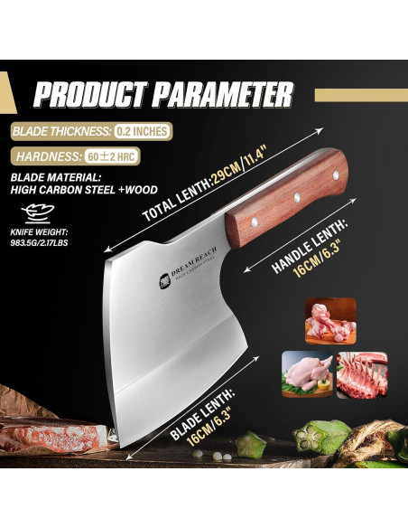 Cuchillo de Carnicero Dream Reach 29 cm Acero Inoxidable