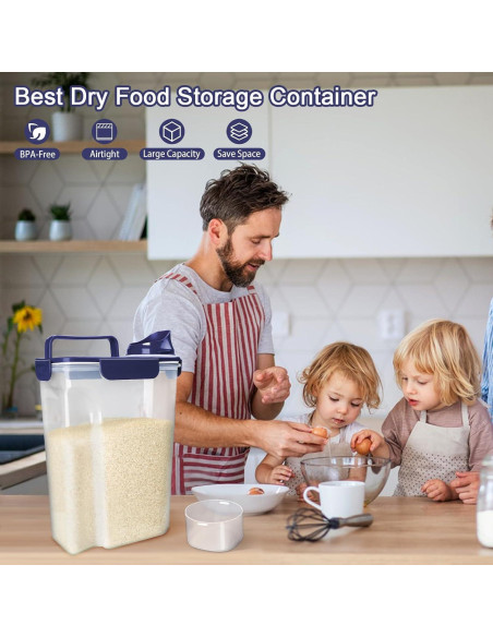 Contenedor de Almacenamiento de Arroz Komzon 4,54 kg Hermético Contenedor de Almacenamiento de Arroz Komzon 4,54 kg Hermético