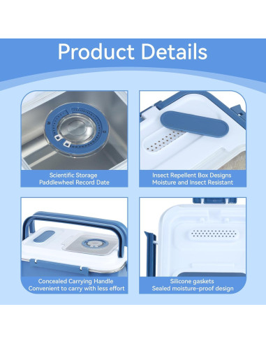 Contenedor de Almacenamiento Hermético AnRui 10L Azul