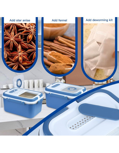 Contenedor de Almacenamiento Hermético AnRui 10L Azul