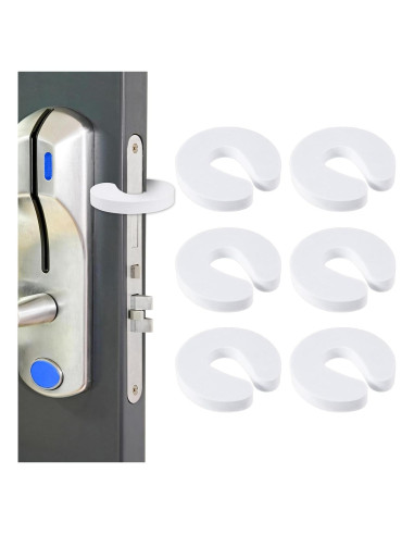 6 Topes de Puerta Anti Golpe Yuomeaz, Espuma EVA Blanca