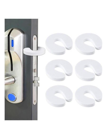 6 Topes de Puerta Anti Golpe Yuomeaz, Espuma EVA Blanca