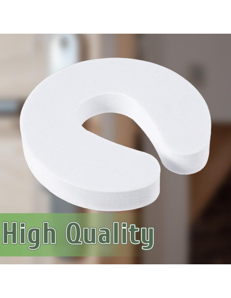 6 Topes de Puerta Anti Golpe Yuomeaz, Espuma EVA Blanca