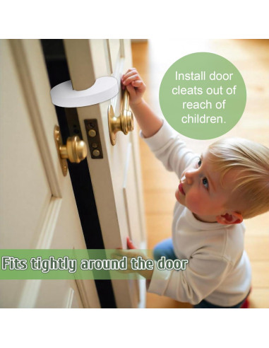 6 Topes de Puerta Anti Golpe Yuomeaz, Espuma EVA Blanca