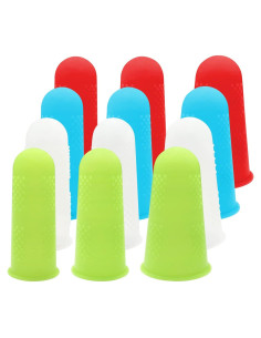 12 Tapas de Silicona Ykimok para Protección de Dedos