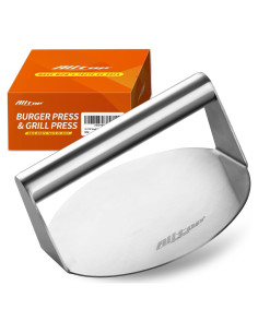 ALLTOP Prensa de Hamburguesas Acero Inoxidable 14 cm