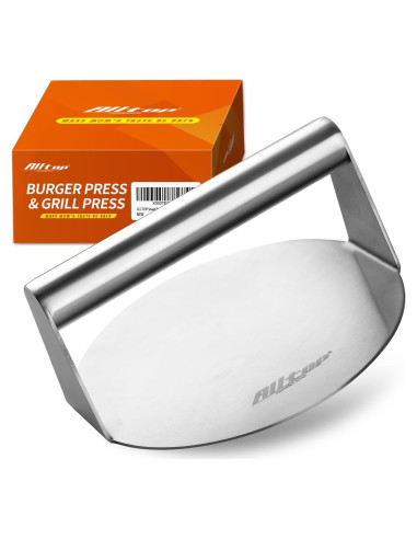 ALLTOP Prensa de Hamburguesas Acero Inoxidable 14 cm