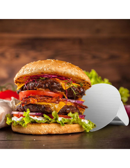 ALLTOP Prensa de Hamburguesas Acero Inoxidable 14 cm