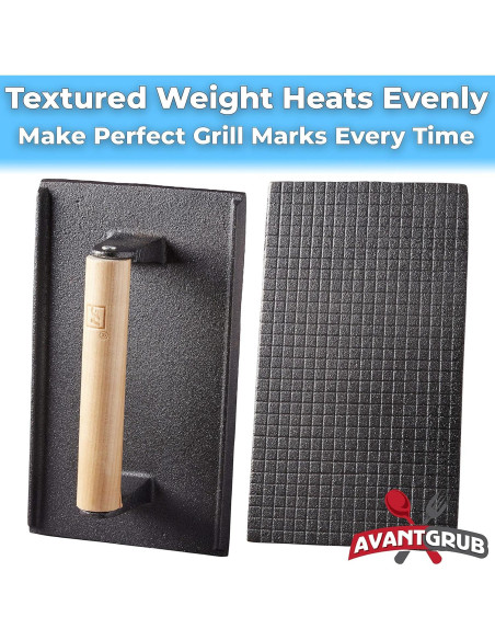 Prensa de Carne Hierro Fundido Avant Grub 2 Piezas 22,86x12,7cm