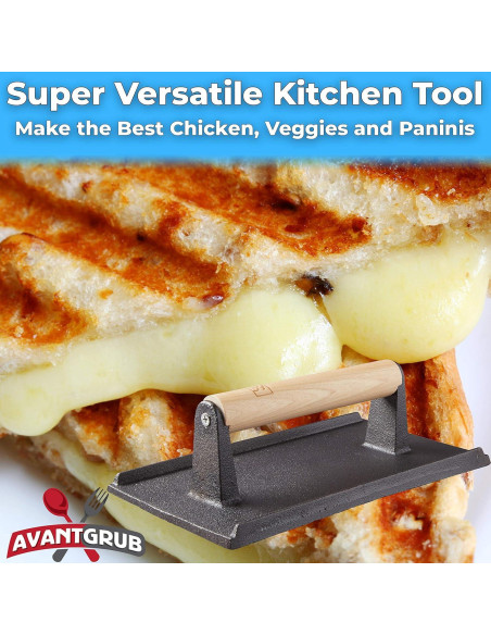 Prensa de Carne Hierro Fundido Avant Grub 2 Piezas 22,86x12,7cm