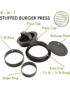 Prensa de Hamburguesas Rellena Cuisinart CSBP-200 4-en-1 2