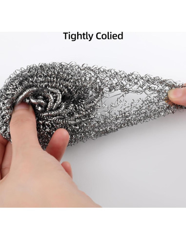 Paquete de 12 Estropajos de Acero Inoxidable Motroce