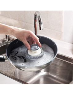 Estropajo de Acero Inoxidable MUUBOOX con Mango Antideslizante 2