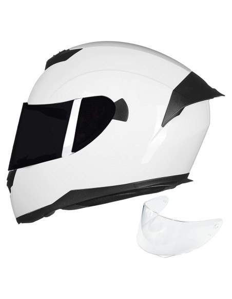 Casco de Motocicleta ILM 317 Blanco XL Certificado DOT