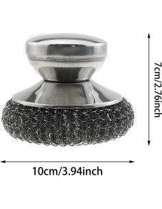 Estropajo de Acero Inoxidable ZZHXSM 2 Piezas para Cocina 2