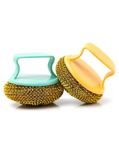 Estropajo de lana de acero OFXDD, set de 2, limpieza eficaz