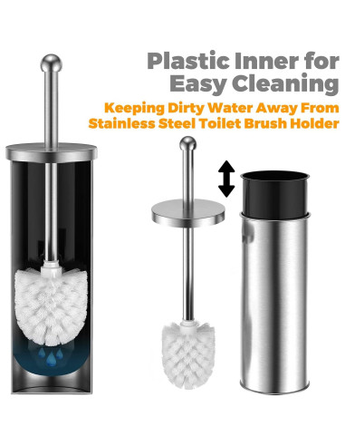 Cepillo de Inodoro JIGA Acero Inoxidable 304 Moderno