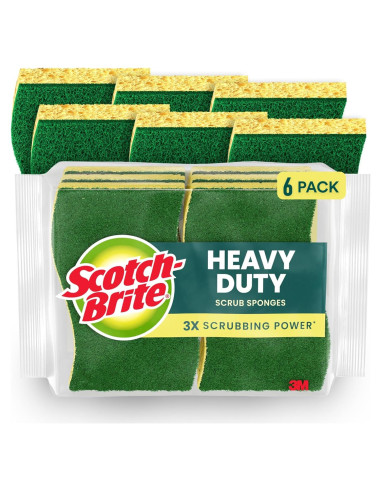 Esponjas de Limpieza Pesada Scotch-Brite, 6 Unidades