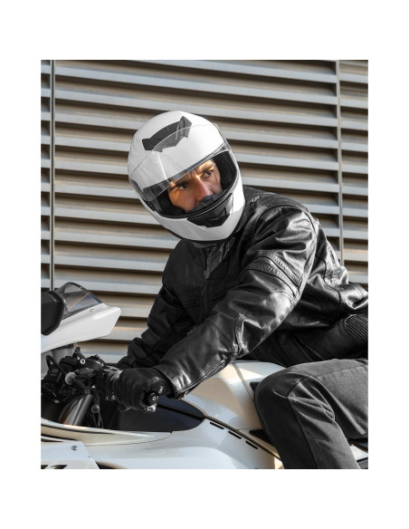 Casco de Motocicleta ILM 317 Blanco XL Certificado DOT