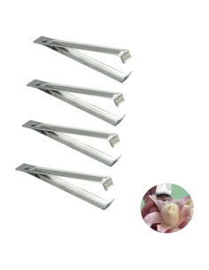 Paquete de 4 peladores de ajo NentMent acero inoxidable