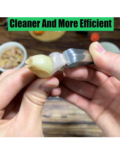 Pelador de Ajo JuGeoZhi Set de 3 Pinzas Acero Inoxidable 2