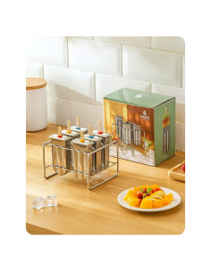 Set de 6 Moldes de Paletas de Acero Inoxidable Baffect