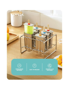 Set de 6 Moldes de Paletas de Acero Inoxidable Baffect 2