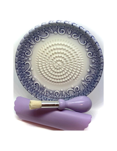 Conjunto de Ralladores de Ajo Cerámica BonCera 4 Piezas Morado