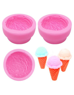 3 Moldes de Silicona KuuGuu para Helado y Postres 6.99 cm