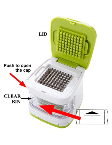 Cortador Picador de Ajo y Jengibre NuevoFerU Verde