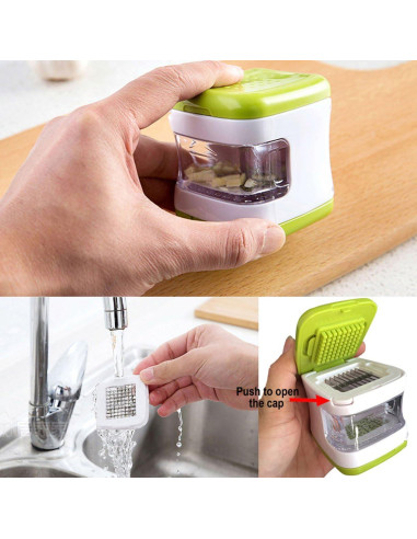 Cortador Picador de Ajo y Jengibre NuevoFerU Verde