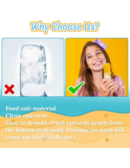 100 Bolsas de Plástico para Helados MAQIHAN 30x10 cm