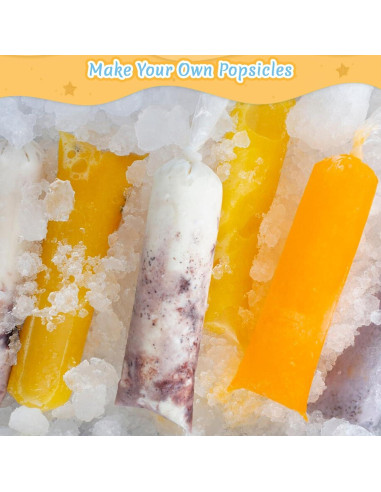 100 Bolsas de Plástico para Helados MAQIHAN 30x10 cm