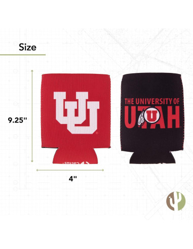 Aislante de Lata Neopreno Desert Cactus Utah Utes 1 Paquete