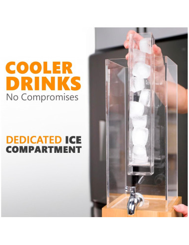 Dispensador de Bebidas Acrílico Ksestor 4.73 L con Soporte