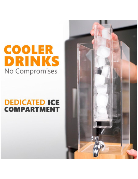 Dispensador de Bebidas Acrílico Ksestor 4.73 L con Soporte