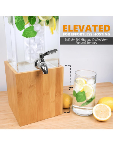 Dispensador de Bebidas Acrílico Ksestor 4.73 L con Soporte