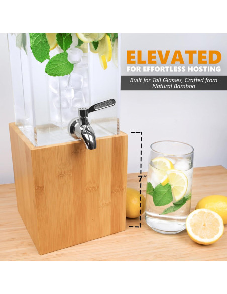 Dispensador de Bebidas Acrílico Ksestor 4.73 L con Soporte