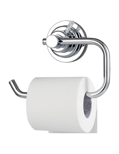 Soporte de Papel Higiénico BOPai con Ventosa Cromo 3,4 kg