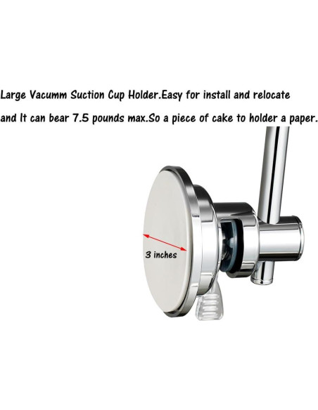 Soporte de Papel Higiénico BOPai con Ventosa Cromo 3,4 kg