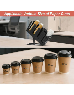 Soporte para Tazas de Papel YTROG 4 Compartimentos Negro 2