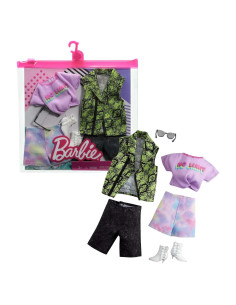 Paquete de moda Barbie y Ken con atuendo y accesorios